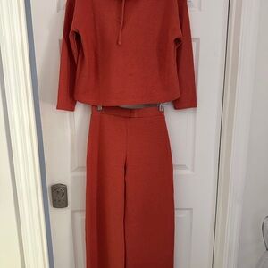 Orange Wide Leg Pants